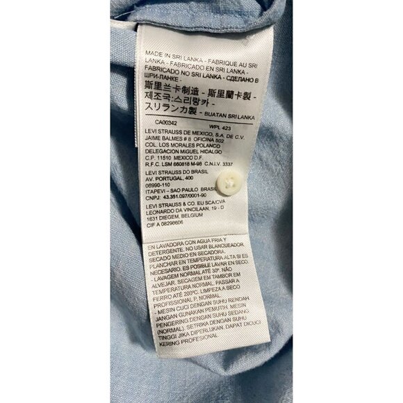 Levi,s cotton chambray lace front top, size S - Picture 11 of 13